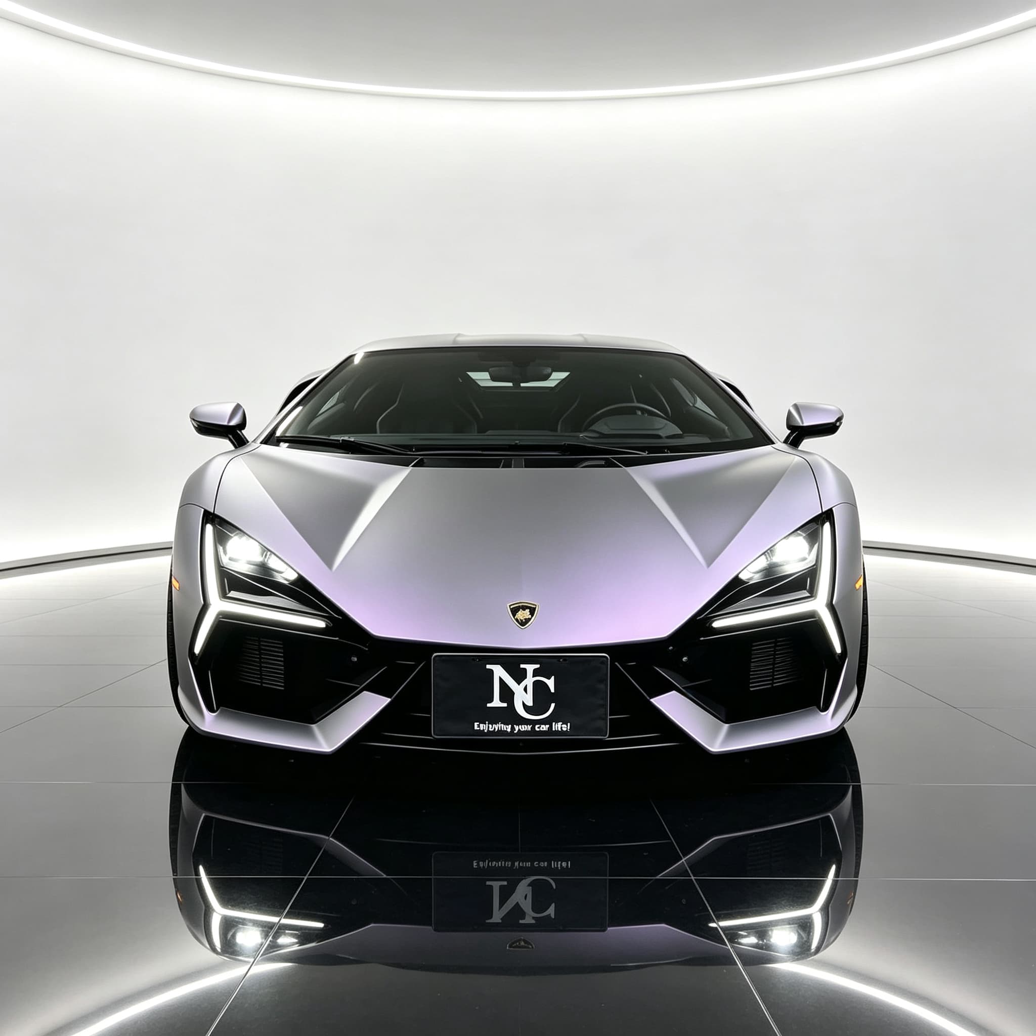 Self-Healing Tech-Grey Purple Car Wrapping