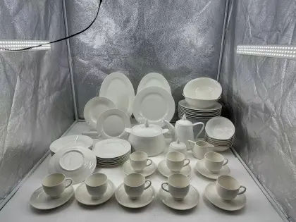 Ceramic tableware of the dining table