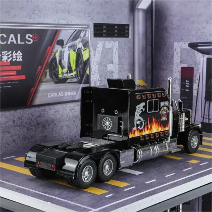 1/24 Peterbilt 389 Alloy Model Truck - Die-cast Toy with Sound & Light