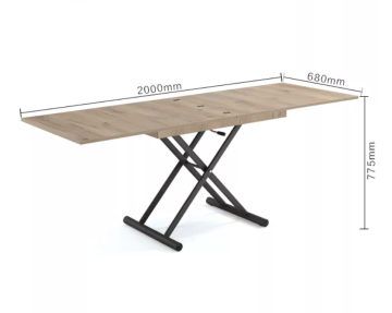 Extendable Folding Wooden Dining Table for Kitchen and Dining Room