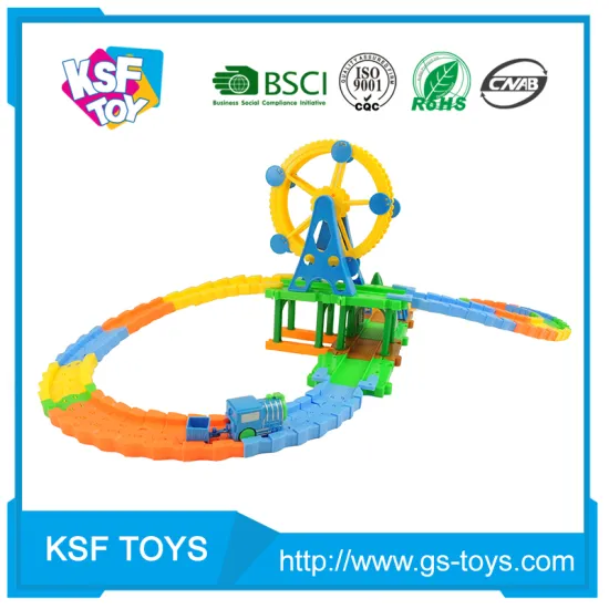 2017 trending products railway train sets electric magic track car toy for sale