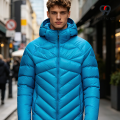 Chaqueta con capucha moderna para hombre