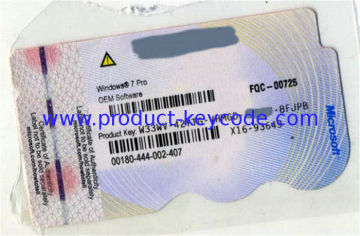 Coa Windows Product Key Sticker For Win 7 Pro Oem , Windows 7 Pro 64 Bit