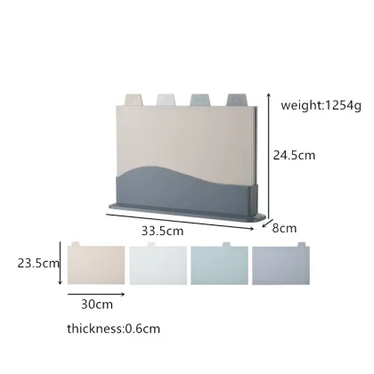 Customizable Multicolor Chopping Block: Natural Wheat Stalk & Plastic Cutting Board for Kitchen