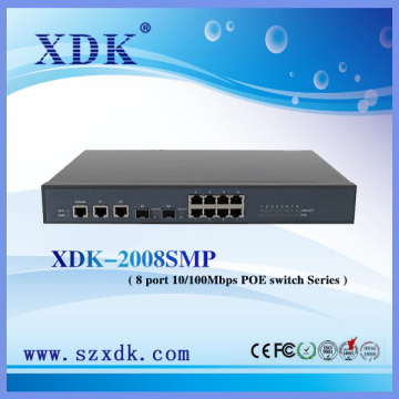 Fiber8 potrs POE management Switch 10/100/1000M