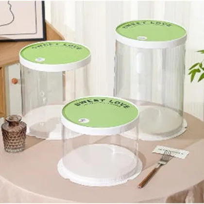 Transparent Rim Fruit Language Cake Box