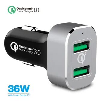 Dual USB car charger with QC3.0 output with USB Controller IC