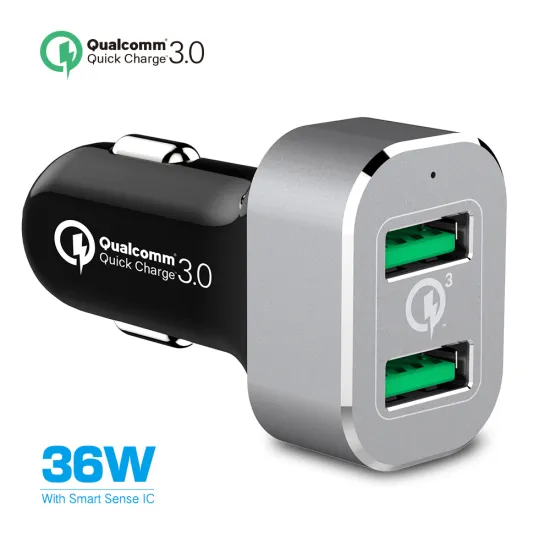 Dual USB car charger with QC3.0 output with USB Controller IC