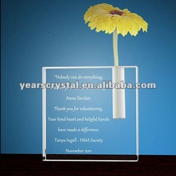 lovely crystal bud vase with custom engraving