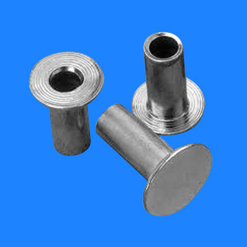 Precise machined tubler rivets, made of steel, customized specifications or designs are accepted