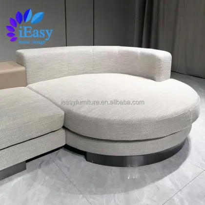 High-End Custom Italian L Shape Fabric Sofa