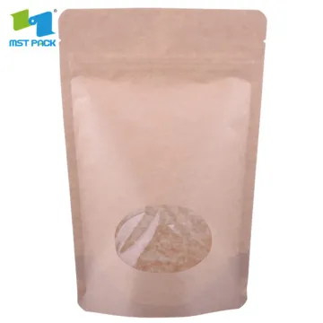 cheap recyclable kraft paper tea packaging bag pouch