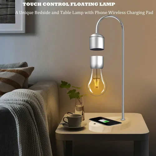 Стильная магнитная светодиодная лампа с беспроводной зарядкой