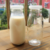 yogurt fruit juice milk beverage glass bottle