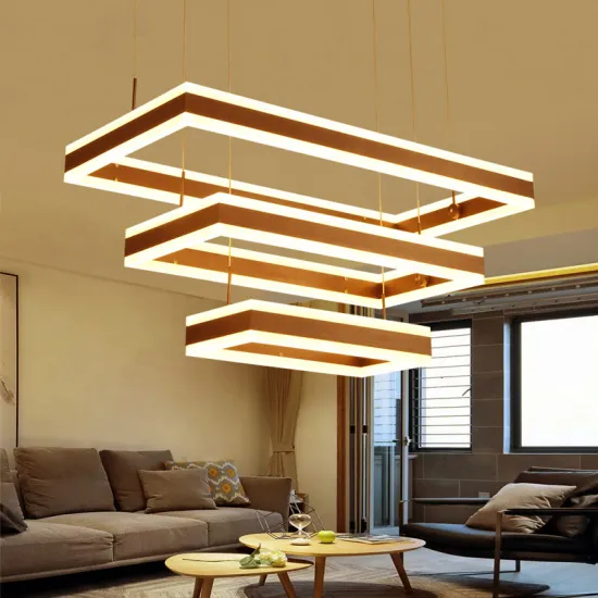 Modern Acrylic LED Ceiling Chandelier with Rectangular Design by Zhongshan: Nordic Style Pendant Lights