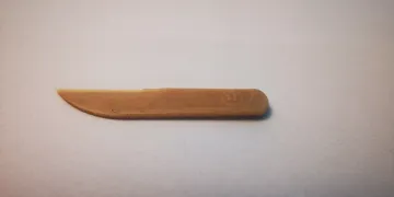 Fully degradable rice husk knife