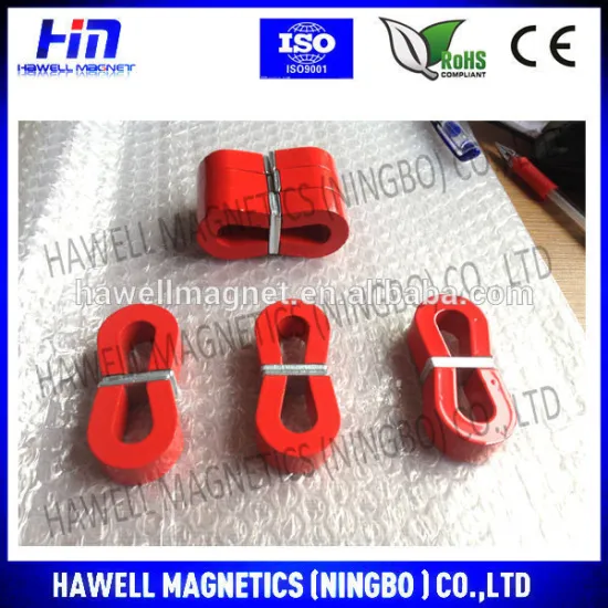 Educational U shape magnets for school made of AlNiCo with red painting