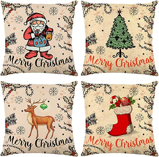 Feliz travesseiro de Natal Fazenda de Natal Pillow