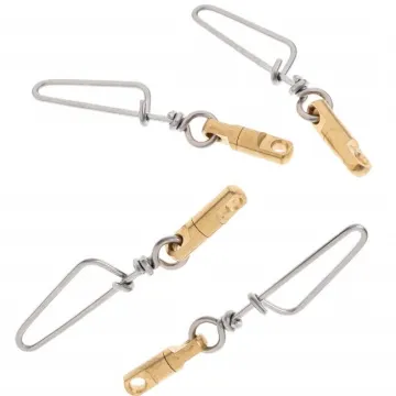 High Quality Brass Fishing Equipment Tackle Crane Longline Clips with Swivel