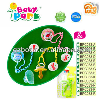 new design pacifier chains clips (quality assurance)