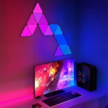 DIY Triangle Light Quantum App-Controlled RGB Smart Lights with WiFi and Bluetooth Sync