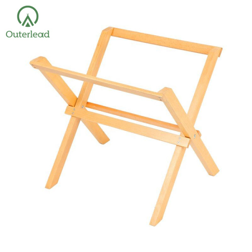 Foldable Camping Table Natural Color Wooden Folding Portable Wood Table Factory