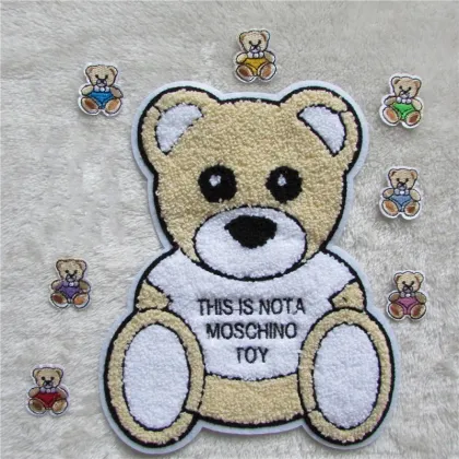 Cartoon cute little bear chenille embroidery patches