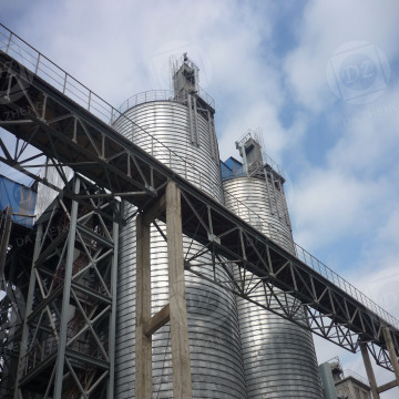 Coal distribution nibble type steel plate silo