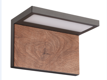 LED Garden Wall Lamp Plate Wood Water Plate