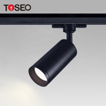 Spot LED commerciali in alluminio puro Toseo: downlight di binario GU10 5W e 7W con montaggio superficiale e regolabilità moderna