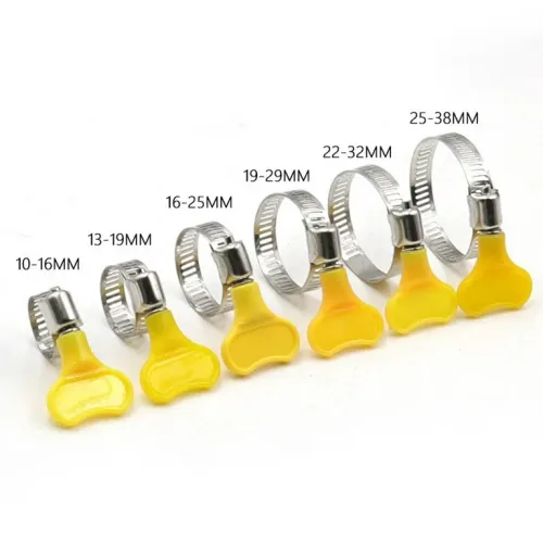 Adjustable Plastic Handle Hand Twist Hose Clamps