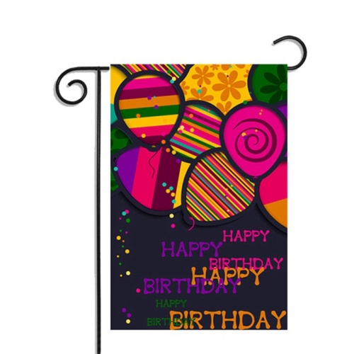 high quality Happy birthday decoration garden flag