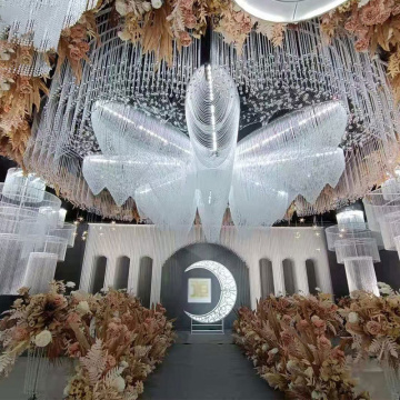 Crystal Beads Chain Chandelier for Weddings and Parties
