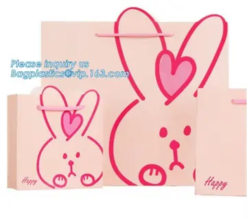 kitty gift paper bag, promotional customized size coated paper gift bag with logo, packaging paper gift bags with handles,