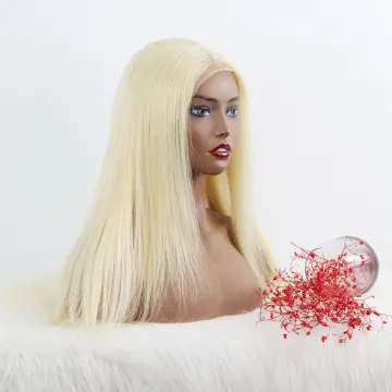 Wholesale Price Cheap #613 Color Virgin Hair 4x4 Lace Closure Wigs Pre Plucked With Baby Hair 13x4 Lace Front Human Hair Wigs