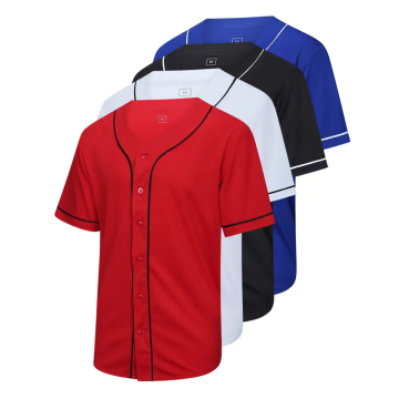 เสื้อเบสบอลโพลีเอสเตอร์ปักที่กำหนดเองสำหรับผู้ชาย