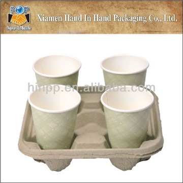 A recycled paper coffee cups