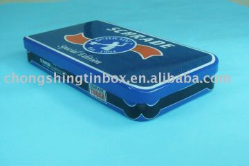 rectangular pencil tin box with hinge