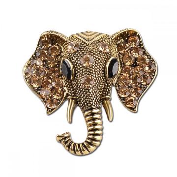 Wholesale Fashion Accessory Elephant Rhinestone Brooch Pin Fashion Vintage Elephant Rhinestone Brooch