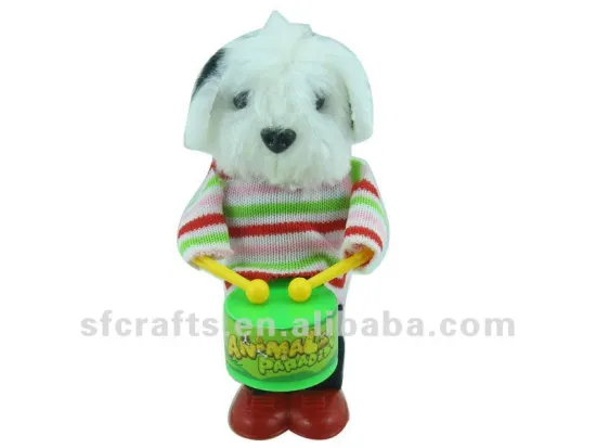 Funny kid toy wind up plush dog toys