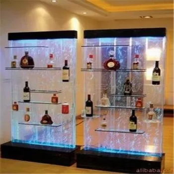 Custom Designed modern acrylic wine bottle display cabinet