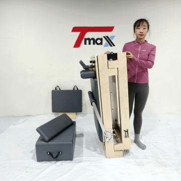 Maple Wood Folding Pilates Reformer Machine - Customizable Factory Direct Sale