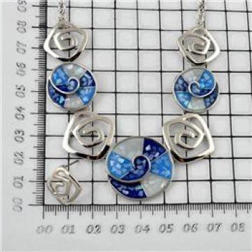 Fashion Jewelry Necklace Set with shell & Imitation Rhodium Plating