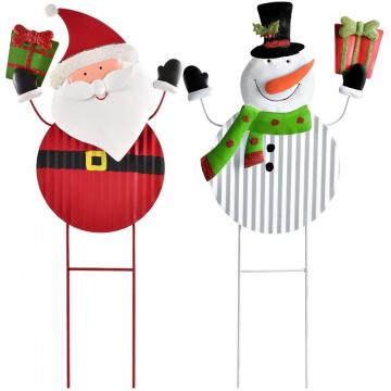 25" x 11" Snowman and Santa Yard Signs