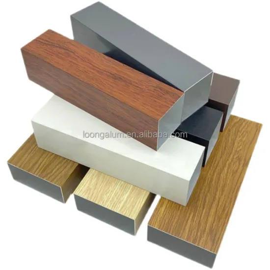 Wood Grain Finish Powder Coated Aluminum Square Tube for Decoration