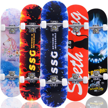 Beginner Maple Double Kick Wooden Completes Skateboards