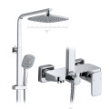 Chrome Brass Bathoom Handled Rain Thermostatic Shower