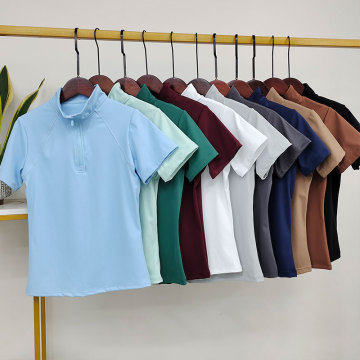 Nuova camicia di abbigliamento equestre da 12 colori con cerniera