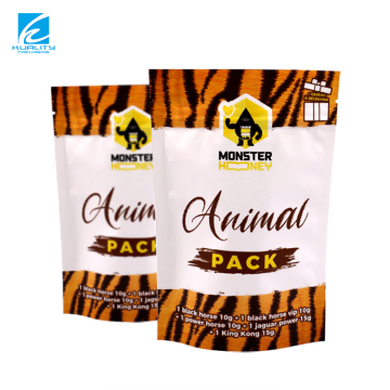 Customized Aluminum Foil Zipper Stand-Up Pouch for Honey