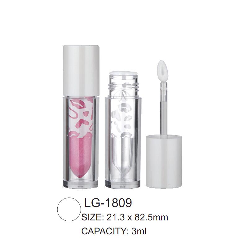 プラスチック化粧品の空の丸いリップグロスLG-1809
